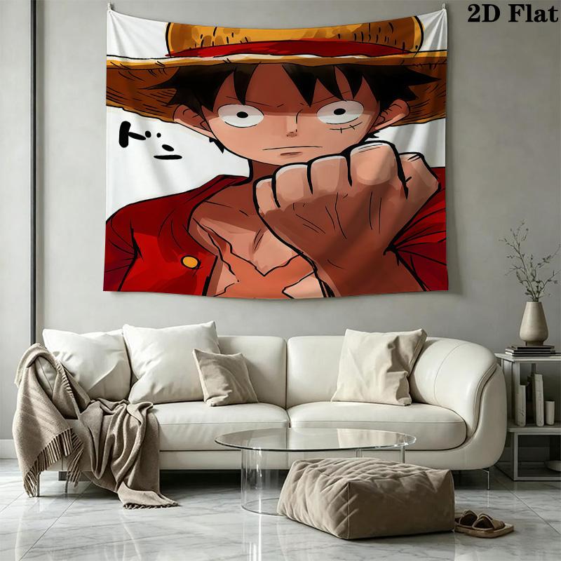 One Piece Monkey D Luffy Wall Tapestry Aesthetic Wall Hanging Printed Fabric Blanket Decorative Tapestries For Bedroom Living Room Home Decor