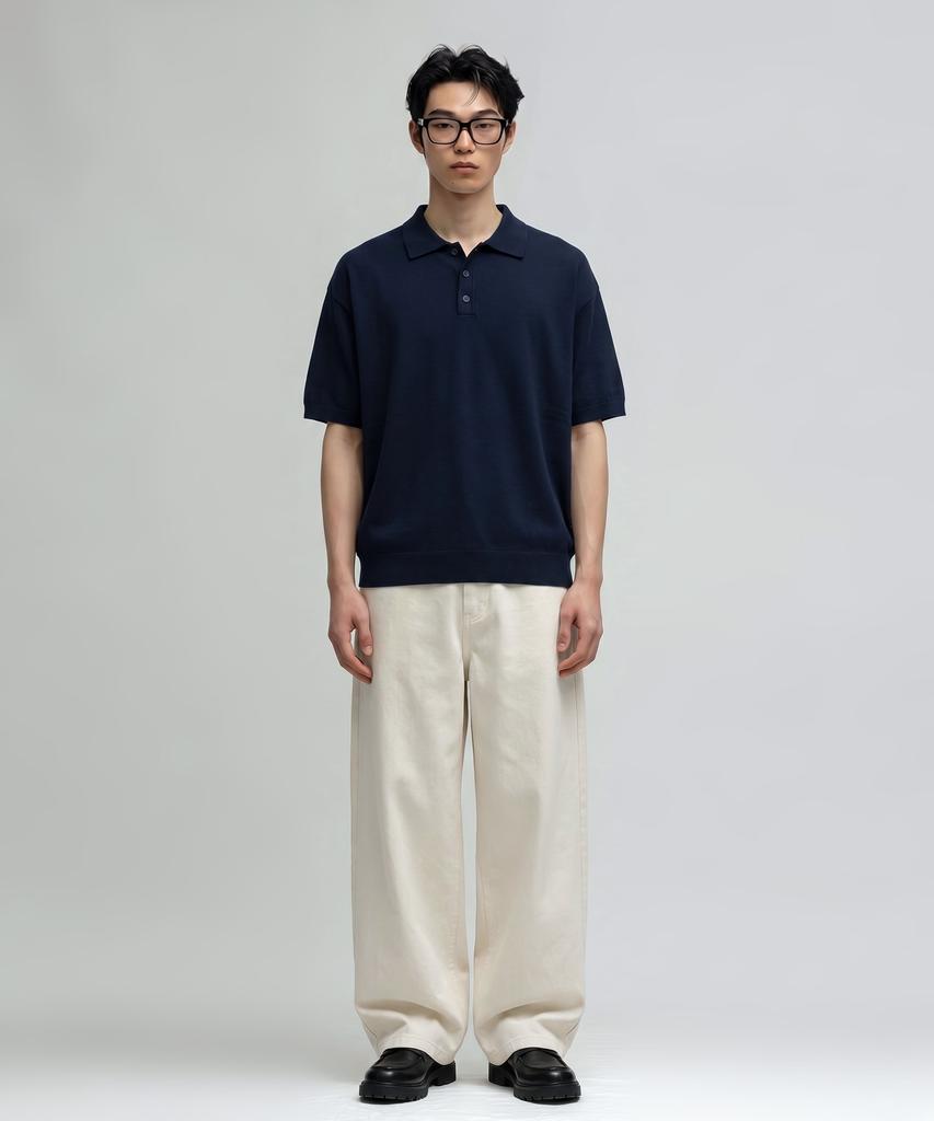 VERYVAIN Essential Summer Polo Knit (Dark Navy)