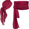 Halloween Pirate Costume Medieval Renaissance Linen Pirate Headscarf Belt Accessories