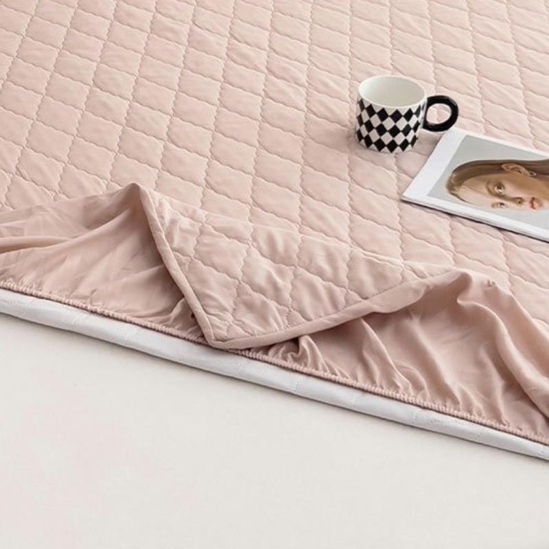 Multi-specification Rhombus Grid Bed Sheet Skin Friendly Brushed Cotton Clip Waterproof Bedsheet Sweat Absorbing and Breathable Mattress Cover