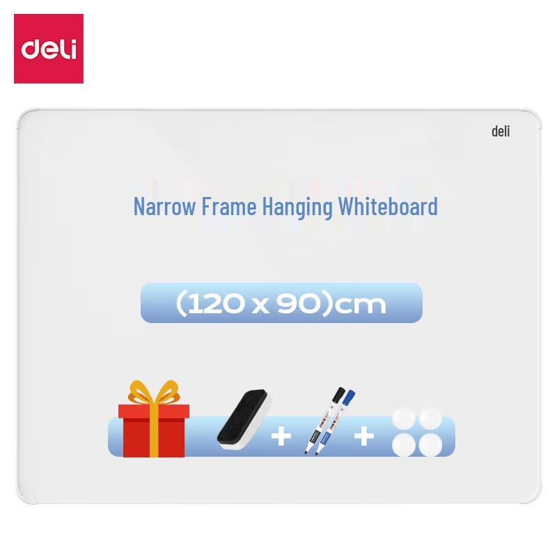 

Deli Magnetic Whiteboard with Narrow Metal Frame