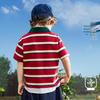 ASK JUNIOR Boys' Striped Color-Block Polo T-Shirt