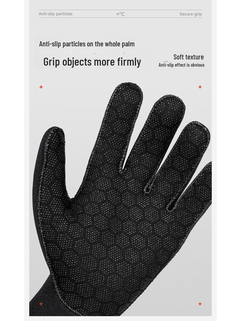 3mm Non-Slip Wear-Resistant Diving Gloves for Men & Women - Warm, Scratch-Resistant, Cold-Proof for Swimming, Snorkeling, and Fishing