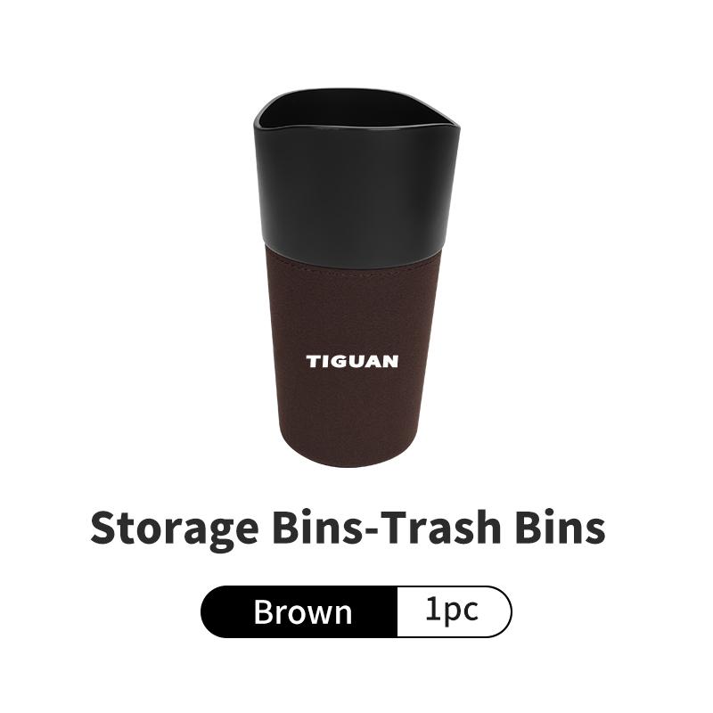 UNYDV1 For Volkswagen VW Car Cup Shaped Trash Can Tumbled Fur Auto Storage Container Tiguan MK1 Mk2 2016 2017 2018 2019 2020 2021