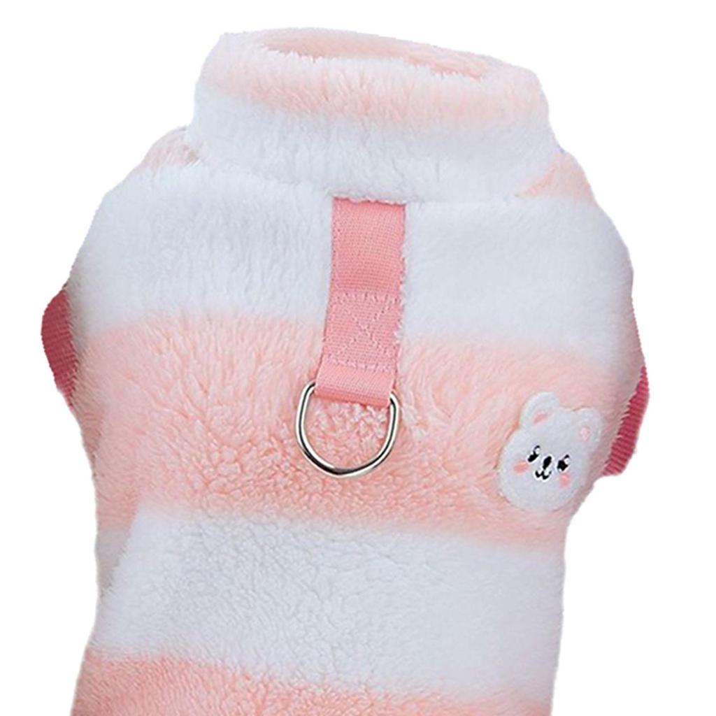Fleece Dog Coat Photo Props Clothing for Small Medium Dogs Cold Weather with D Ring for Park Parties Walking Training Picnics