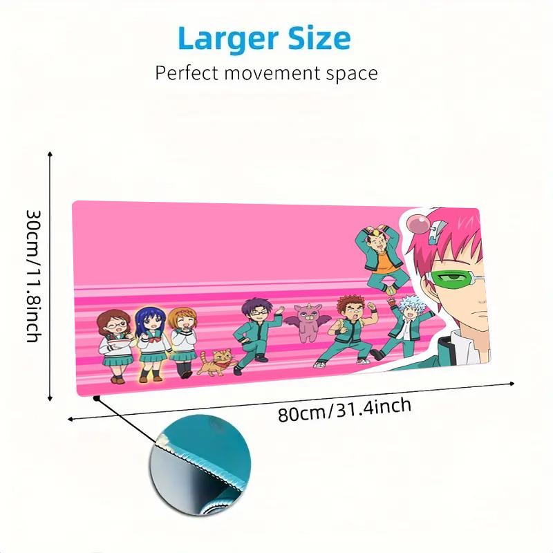 Saiki Color Mouse Pad Large Gaming Table Cushion Non-slip Laptop Tablet Big Mousepad XXL Mat Mini PC Playmat With Lock edge