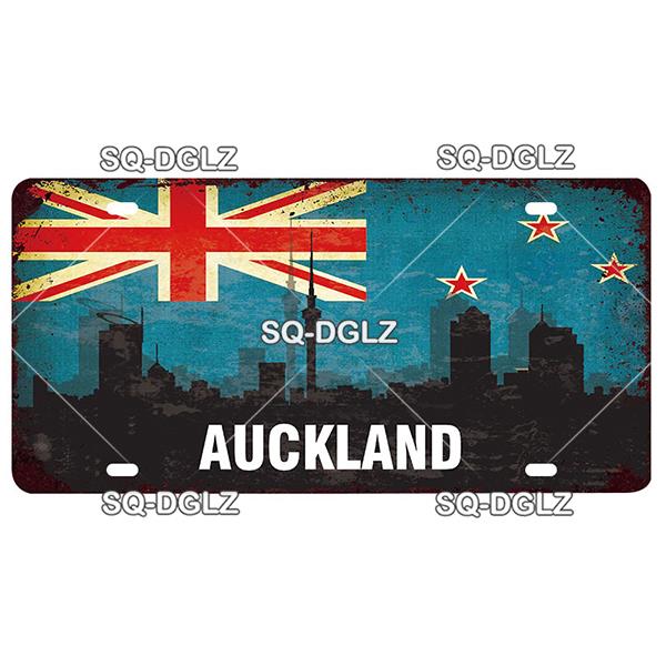 [SQ-DGLZ] Famous City License Plate Metal Sign Vintage Plaque Country Tin Sign Wall Decor Bar Decor Travel Poster
