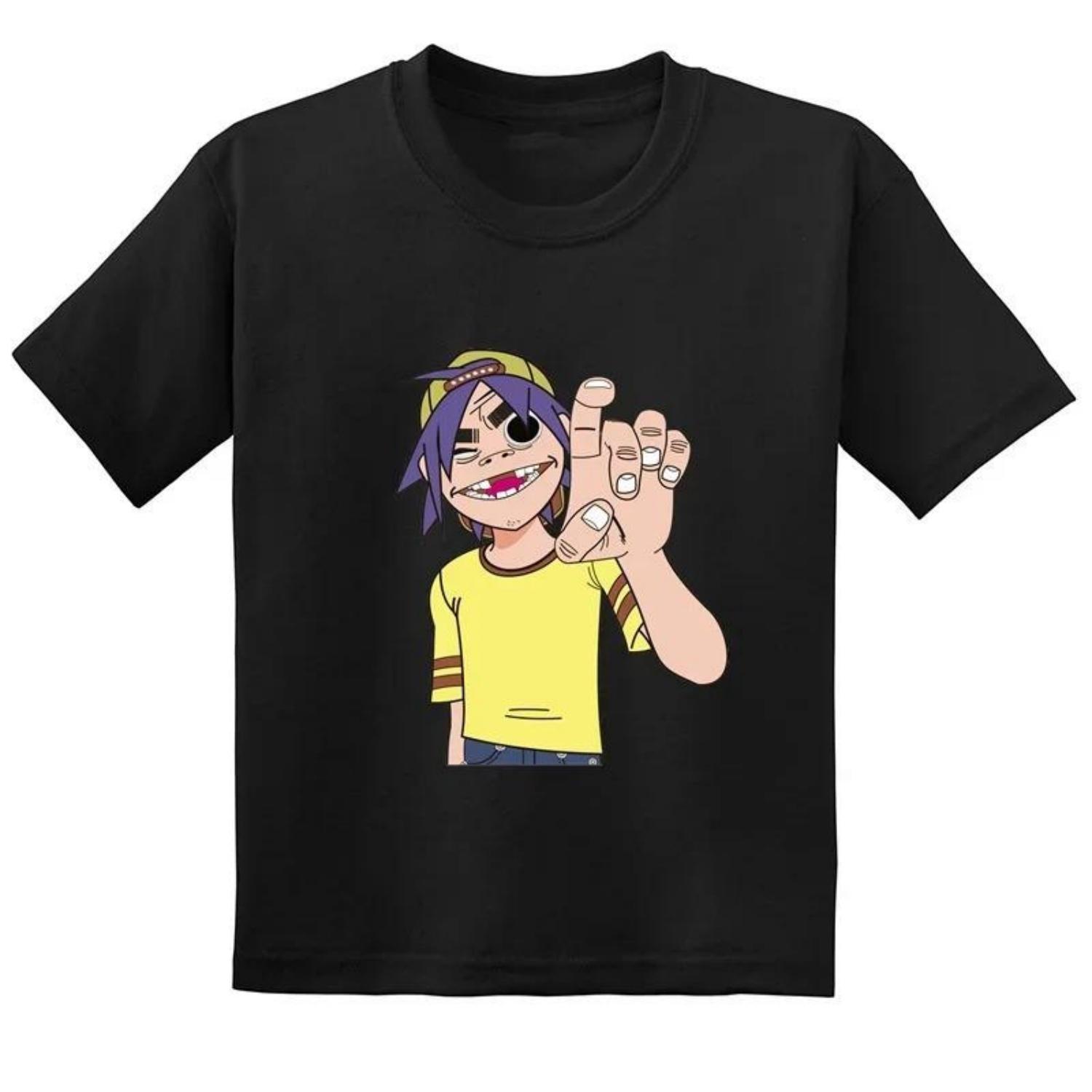 

Teenager Gorillaz Print T-shirts Summer Men Women Oversized Fashion Casual Tops for Boys Girls Comfortable Short Sleeve T-shirts XXXXXL чорний