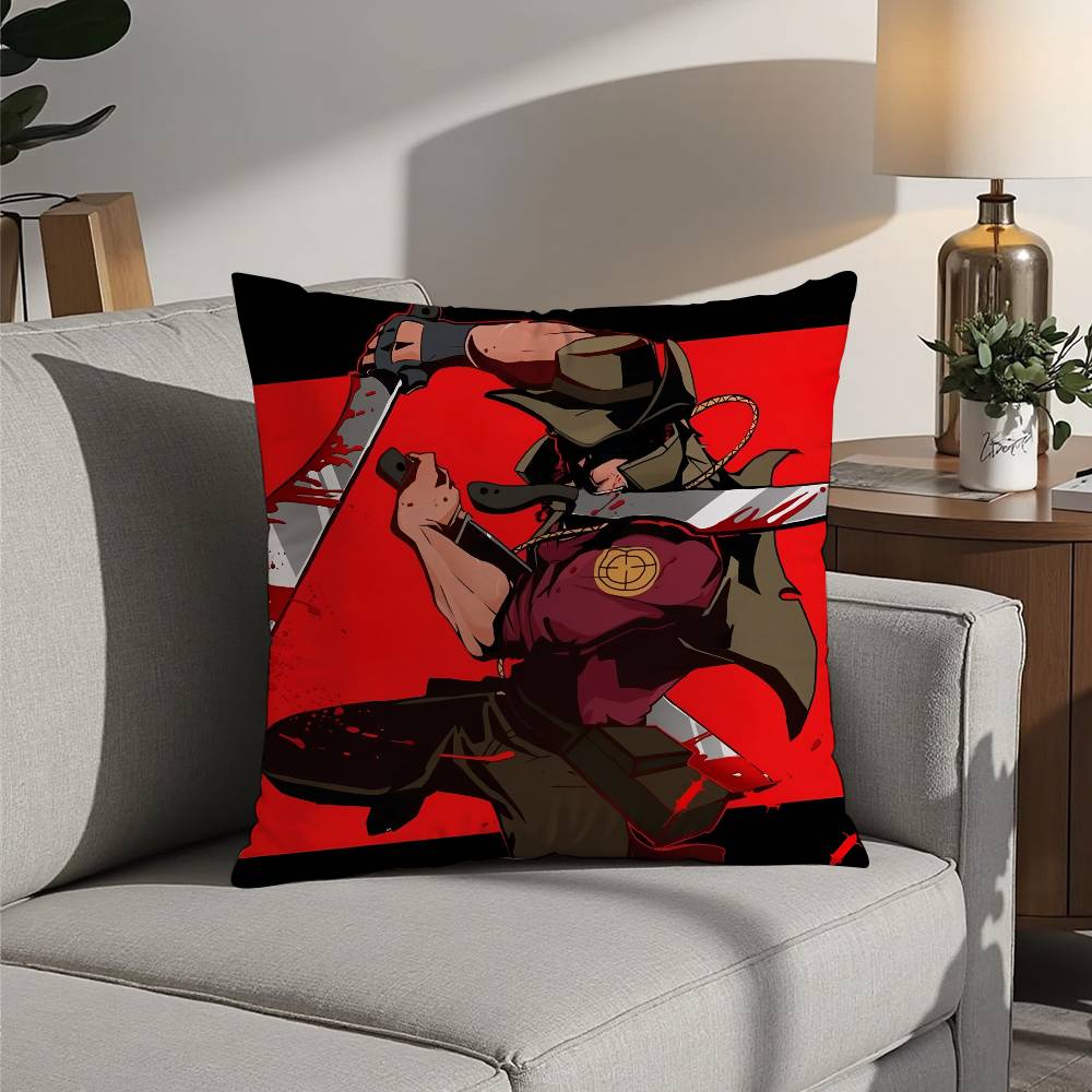 Tf2 Team F-Fortress 2 Pillow Case Sofa Decorative Home Double-sided Printing Short Plush Cushion Pillow Cover Holiday Gift