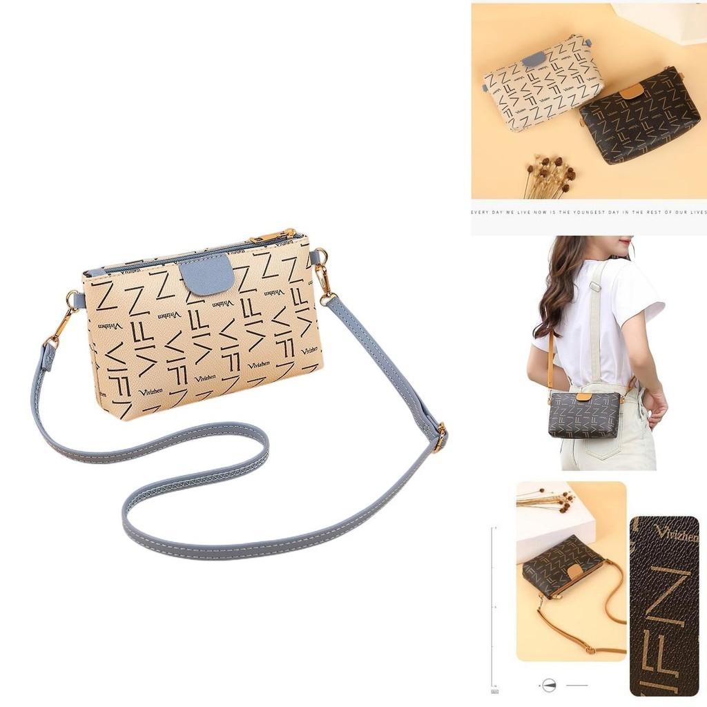Small Square Crossbody Pvc Bag With Card And Coin Compartments