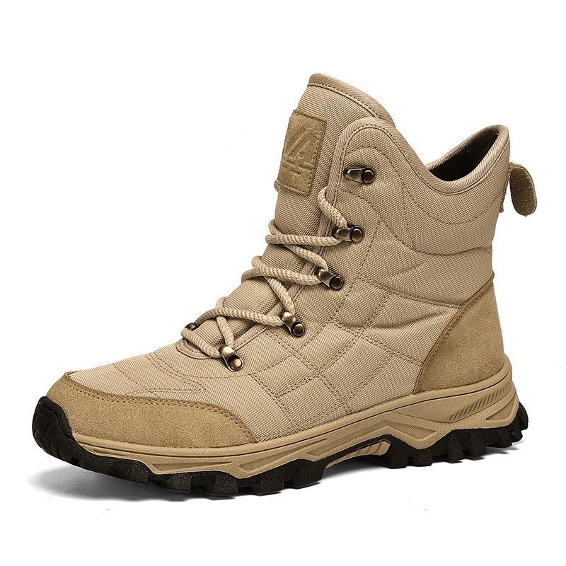 New hiking shoes men's anti-splashing snow boots sports outdoor shoes velvet men's hiking shoes men