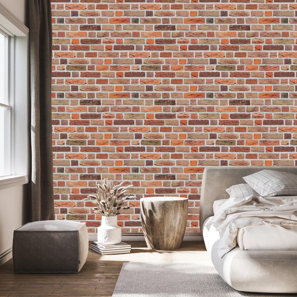 Red Brick Wallpaper for Living Room and Bedroom 50x1000