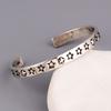 Silver Color Opening Bracelets Star Pattern Bangle Fashion Men Bracelets  Jewelry Gift