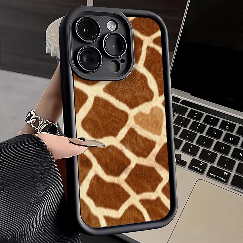 Phone Case for iPhone 17 Air 16E 15 16 Pro Max Giraffe Animal Pattern Cover 14 Plus 13 12 Mini Soft Shell Silicone Fundas