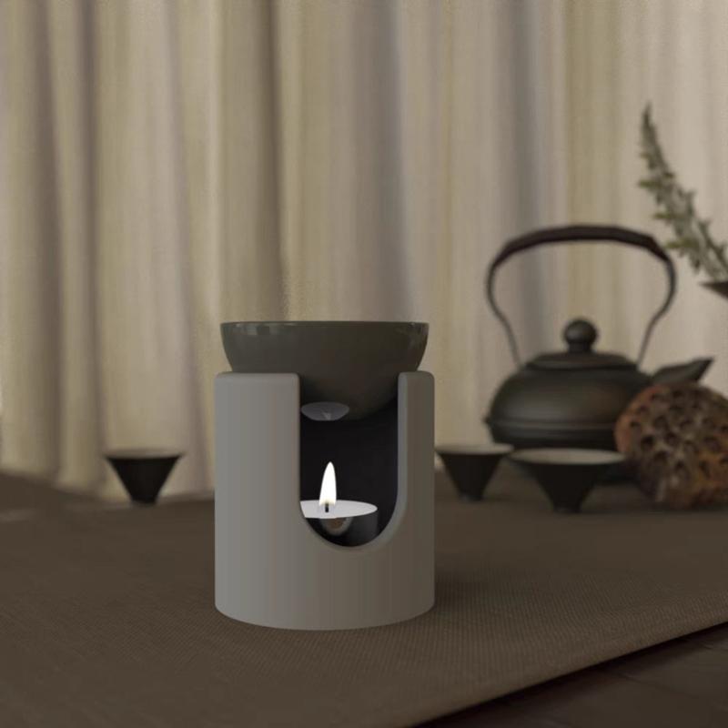 Aromatherapy Candle Heating Bracket Silicone Molds Candlesticks Resins Molds Cup Heating Support Molds Concrete Moulds