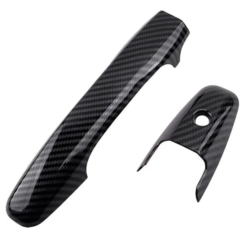 For Honda Civic Coupe 2 Door 2006 2007 2008 2009 2010 2011 Car Carbon Fiber Style Exterior Door Handle Moulding Cover Trim Decor