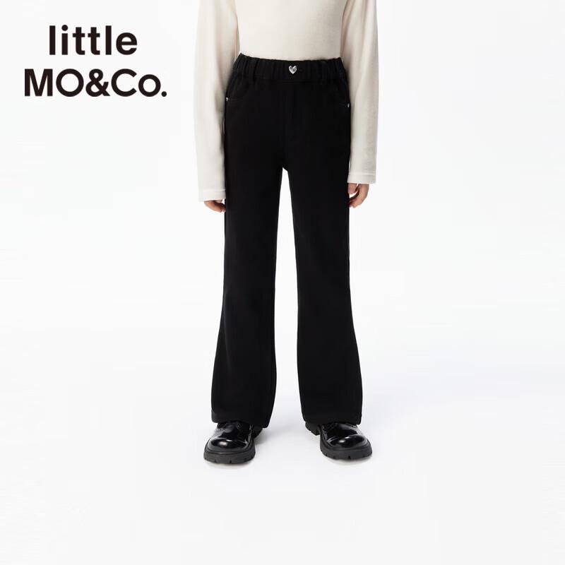 

little MO&Co. Girls Soft-Touch Flared Denim Jeans with Cat-Eye Embroidery 150