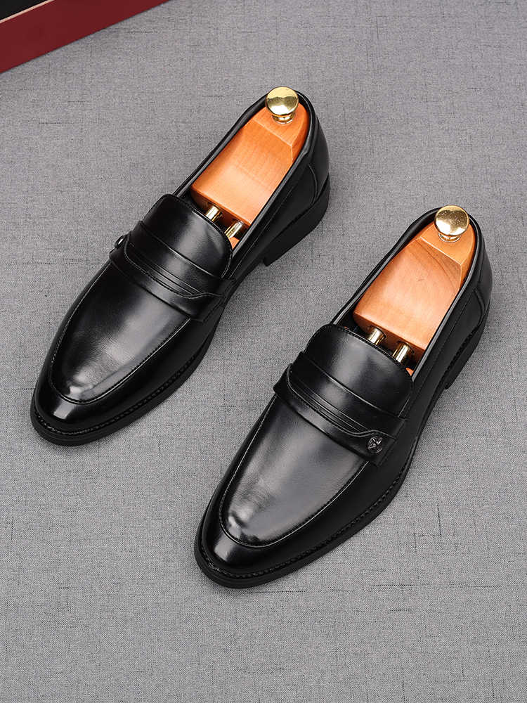 Fashion New Arrival Men's Loafers Pointed Black Comfort Business Flats Shoes Male Designer Homecoming Wedding Dress Footwear