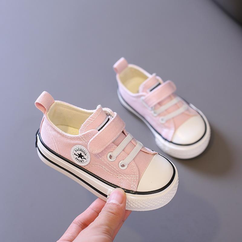 2025 Spring New Korean Version of Children's Board Shoes Boys Canvas Shoes Versatile Baby Girl Casual Shoes Children's Cloth Shoes Tide
