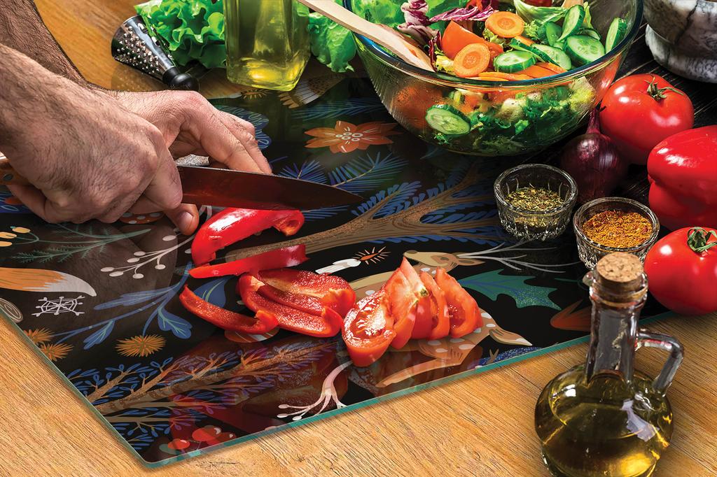 SZKLANA DESKA DO KROJENIA 40x30 ZWIERZĘTA