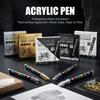 Gold and Silver Direct-Flow Acrylic Markers Art Highlighters DIY Black Card Journaling Pens Soft-Tip Painting Markers