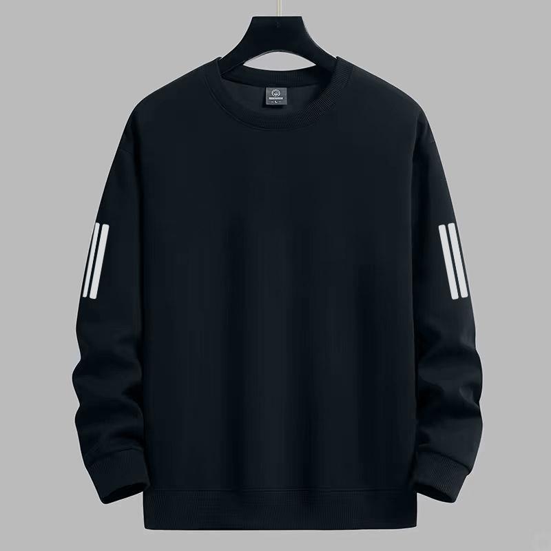 Men's Autumn & Winter Long Sleeve Crew Neck Sweatshirt – Trendy, Loose-Fit, Plus-Size, Casual Printed T-Shirt for Youth & Students
