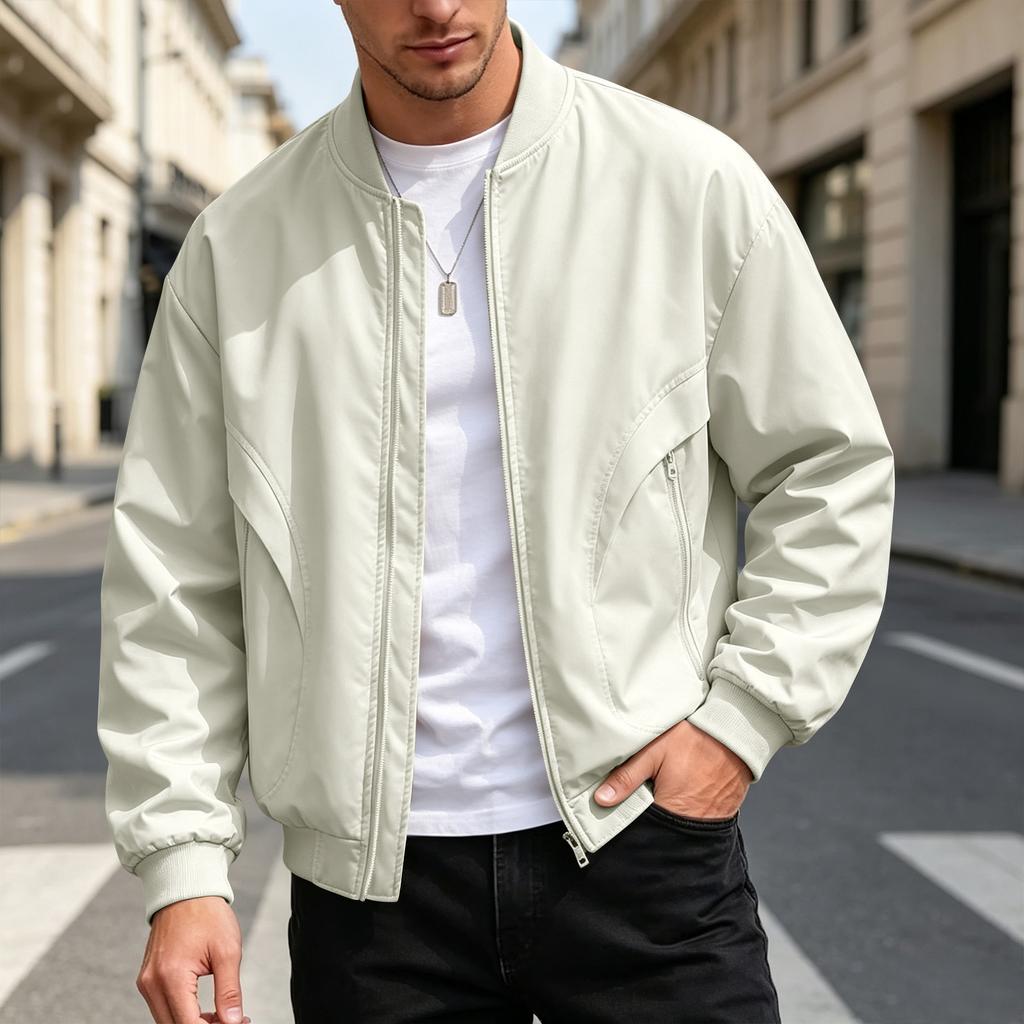 Men's Plus Size Baseball Jacket Korean Lightweight Spring Trendy Outerwear