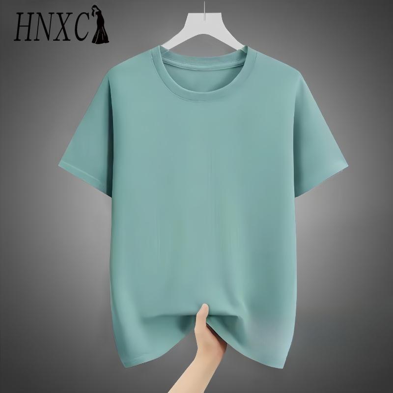 HNXC Cotton Short Sleeve T-shirt Men's Fashion Loose Half Sleeve Shirt Printed Compassionate Shirt