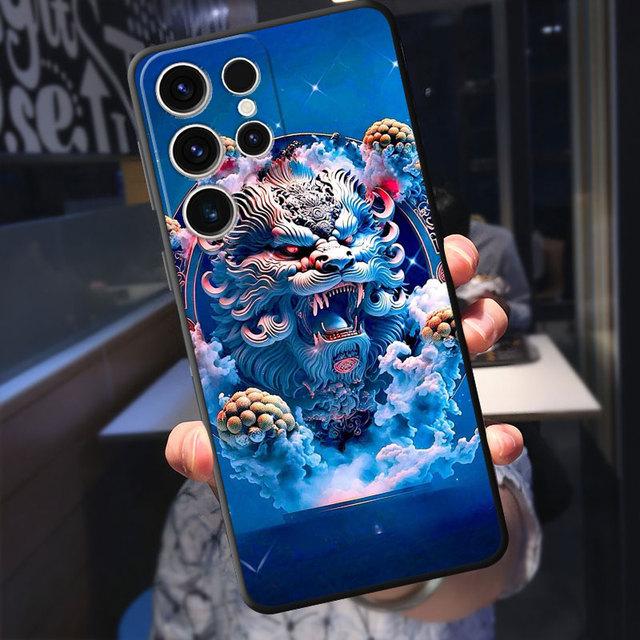 Tpu weiche Luxus-Hülle für Samsung Galaxy S23 Ultra 5g S21 S10 S9 S8 S7 S22 Plus S20 Fe S10e Mode chinesische Tiger Drache Abdeckung