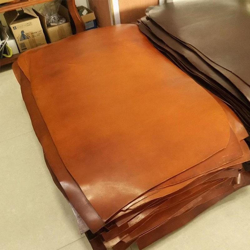 3.5mm Firm Colored Vegetable-Tanned Top Grain Genuine Leather Material for Knife Sheath, Handmade DIY Leather Bags, Desk Pads, L