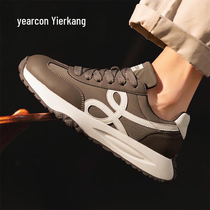 Yearcon Men s Low-Top Casual Sport Shoes 41 кофейный
