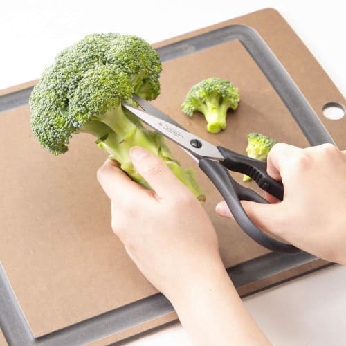 VICTORINOX kitchen scissors, multi-purpose scissors for opening jars and cracking nuts, black, uses microwave blades for sharpness, multi-functional,