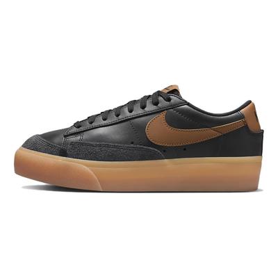 Blazer Low Platform Classic Comfortable Slip Resistant Durable Low Top Skate Shoes Women Sneaker Black DJ0292-003