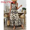 Vintage Art Deco Dress With 3d Print And High Waist For Casual Or Party Wear