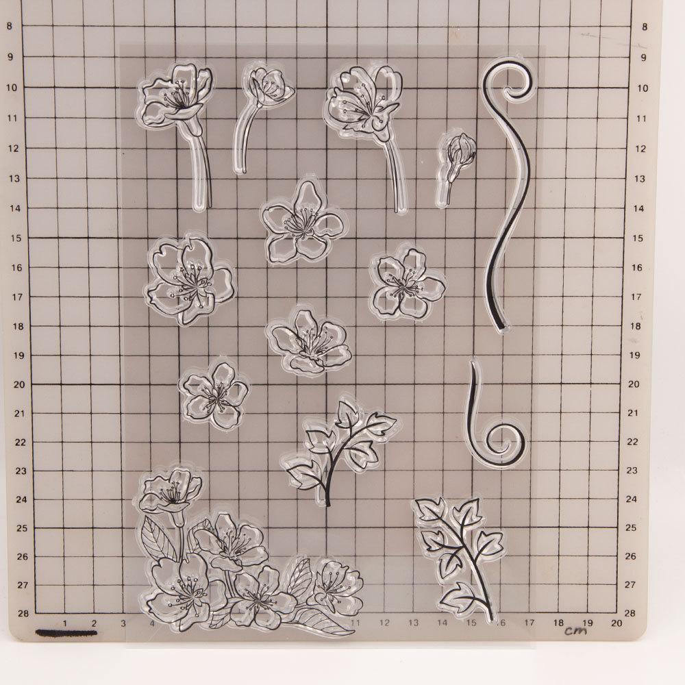 Frohe Weihnachten transparente Silikon-Stempel für Siegel, DIY, Scrapbooking, Fotoalbum, Dekor, Blume, alles Gute zum Geburtstag