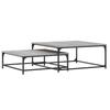  Slotted Tables, 2 Pcs, Grey Sonoma Oak
