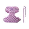 Vintage Plaid Dog Harness Leash Set Comfort Breathable Adjustable No-Choke Pet Vest for Small Medium Dogs Pechera Para Perro