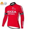 ARKEA Fleece Cycling Jersey Men Women Winter Thermal Long Sleeve Road Mountain Bike Riding Top