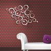 3D Wall Mirror Stickers Set Circular Design Decorative Wall Art for Living Room Bedroom Office and Home Decoration