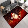 1pc Festive Santa Claus Polyester Area Rug  Polyester Crystal Velvet Carpet for Living Room, Game Room, Balcony, Hallway,