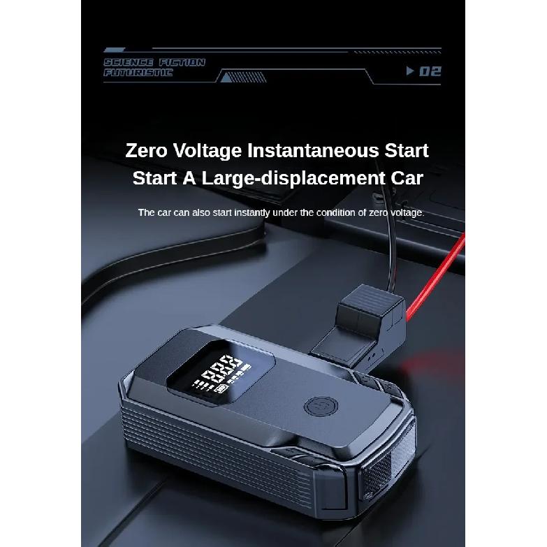1200A Starthilfe für Autos 150PSI Kompressor 12000mAh Powerbank 12V Starthilfe mit digitalem Reifenfüller start
