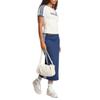 adidas T-shirt Cali Grafica Lineare da Donna Bianco Sporco/Indaco Notte Abbigliamento Streetwear da Donna JC7705