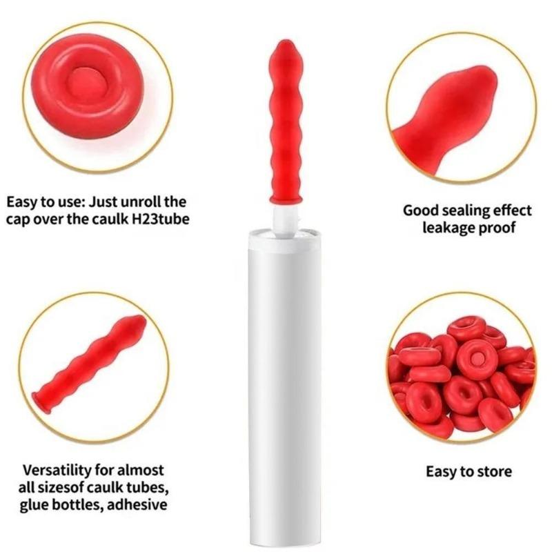 Red Caulk Cap Caulk Saving Sealer Saver for Open Caulking Tube Sealing Preserving Durable Easy To Use DIY Home Repair Tool