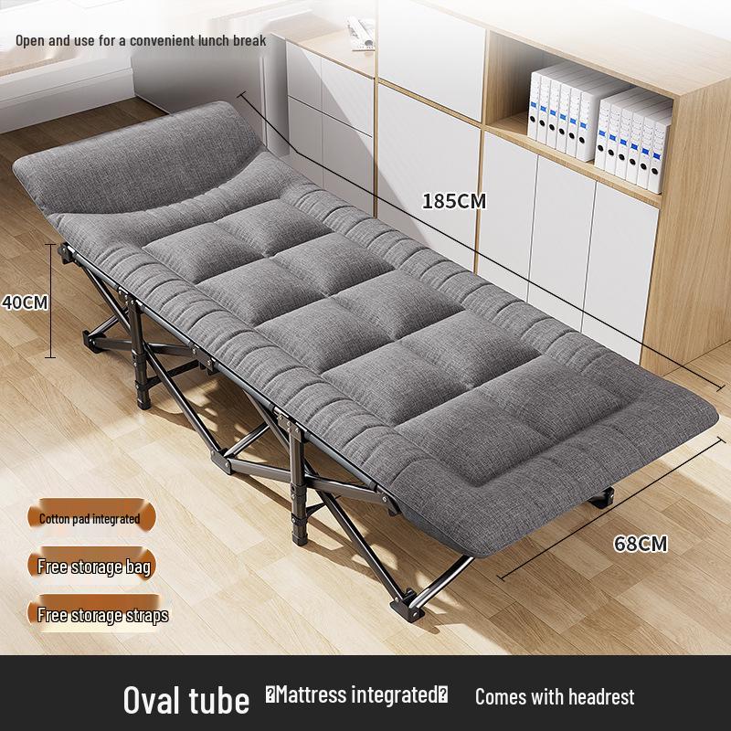 Compact Foldable Bed for Office, Camping, Outdoors - Stainless Steel, Portable, Free Shipping