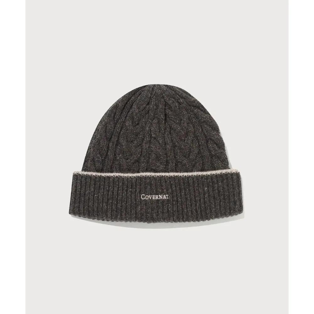 Logo Lambswool Beanie B1 CO2504CA10 BR PI 1.CO2504CA10 BR/F