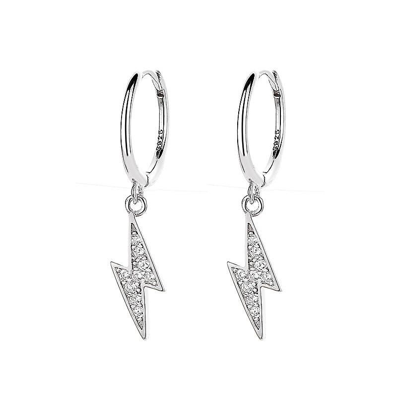 Fashion Popular Personality Unique Simple Lightning Ear Buckle Premium Earrings Earrings Earrings Girls