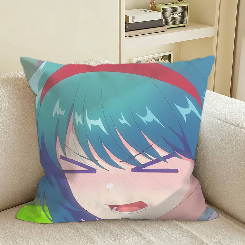 Minamo Shio Osalove Anime Art Square Sofa Pillow Cover Solid Color Living Room Home Decor Cushion Case