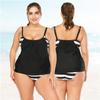 Tankini suit plus size swimsuit XXL black comfortable maternity briefs Tankini suit plus size swimsuit XXL black comfortable maternity briefs