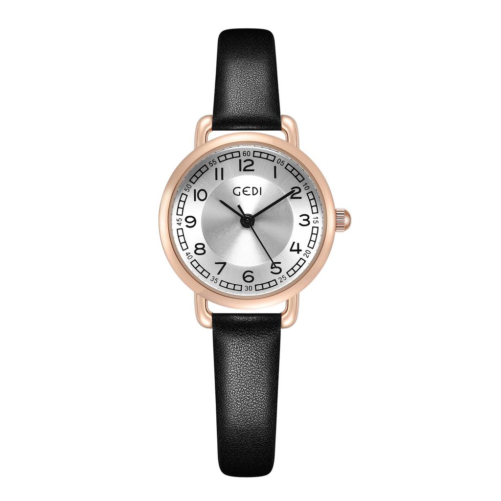 Fashion Retro Style Design Sense Small Dial Light Luxury Literary Temperament Belt Waterproof Quartz Women'S Watch
