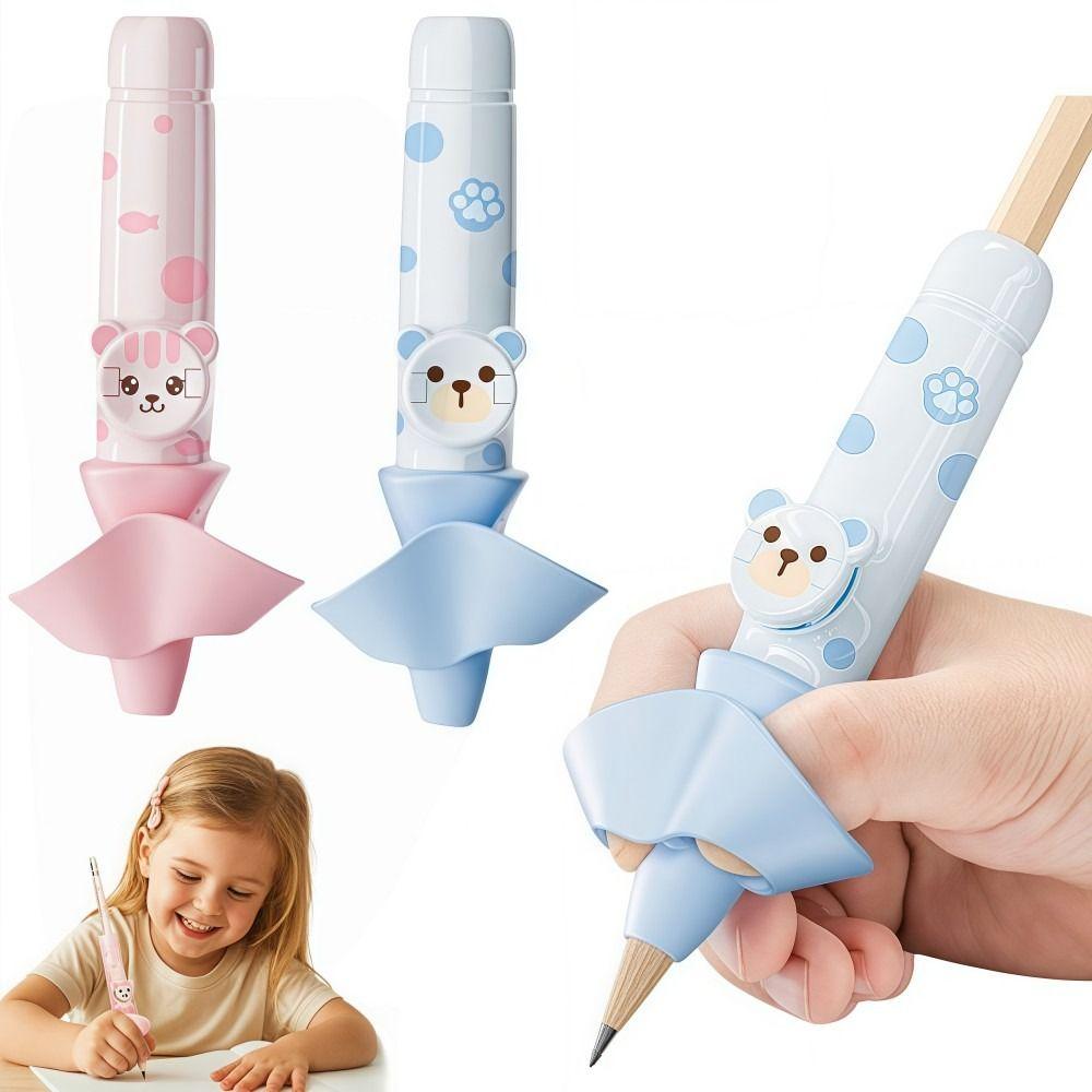 

Posture Correction Kids Pencil Writing Clip Ergonomic Pencil Holders Writing Trainer рожевий
